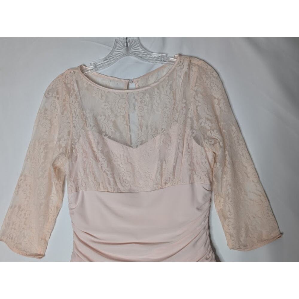 JESSICA HOWARD Midi Ballet Pink Floral Lace Fit and Flare Dress size 10 Wedding - Picture 4 of 9